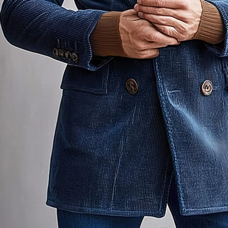 Men's Corduroy Vintage Double Breasted Blazer 01553744X sold by Manly product image thumbnail 4