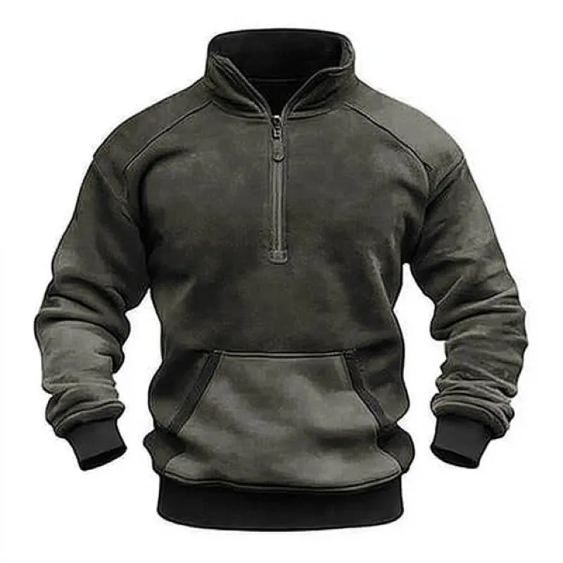 Men's Half Zip Stand Collar Hoodie 28091880U sold by Manly