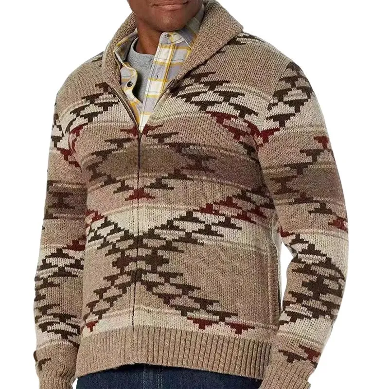 Men's Vintage Lapel Knit Cardigan 21824090U sold by Manly