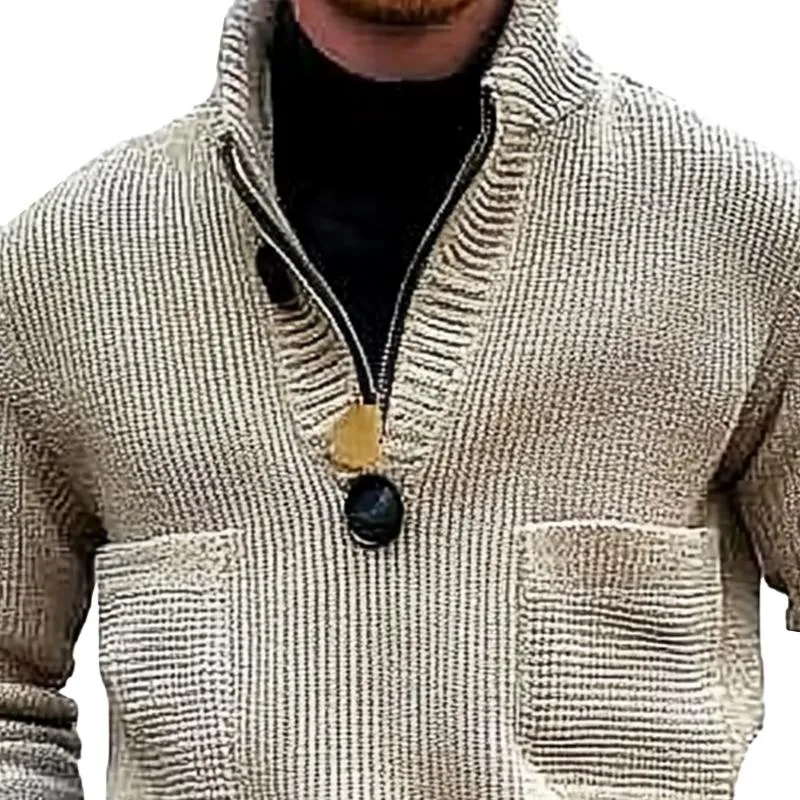 Men's Stand Collar Casual Sweater 44045501U sold by Manly product image thumbnail 3