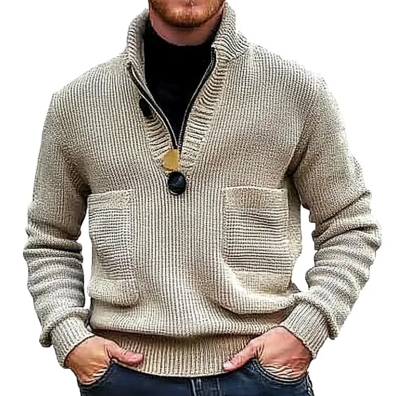 Men's Stand Collar Casual Sweater 44045501U sold by Manly product image thumbnail 2