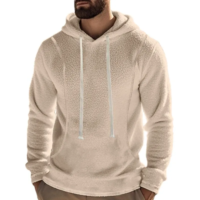 Men's Casual Outdoor Polar Fleece Long Sleeve Pullover Hoodie 82184111M sold by Manly