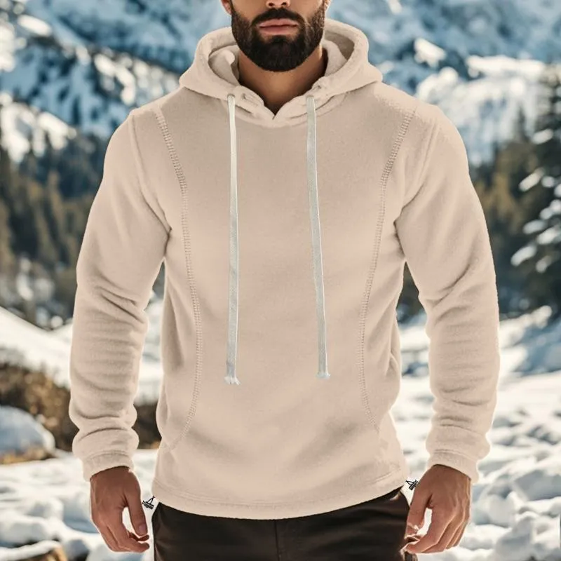 Men's Casual Outdoor Polar Fleece Long Sleeve Pullover Hoodie 82184111M sold by Manly product image thumbnail 2