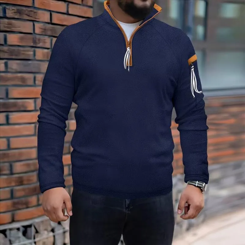 Men's Casual Outdoor Half Zip Stand Collar Tactical Sweatshirt 26165114M sold by Manly product image thumbnail 2