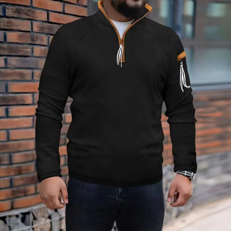 Men's Casual Outdoor Half Zip Stand Collar Tactical Sweatshirt 26165114M sold by Manly product image thumbnail 3