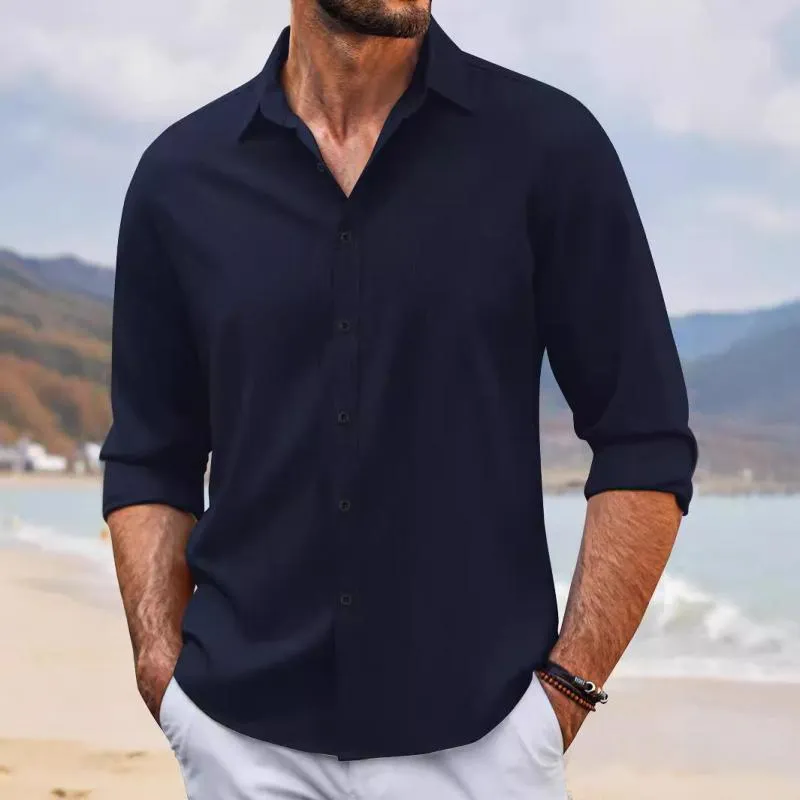 Men's Vintage Jacquard Lapel Slim Fit Long Sleeve Shirt 69129094M sold by Manly product image thumbnail 4