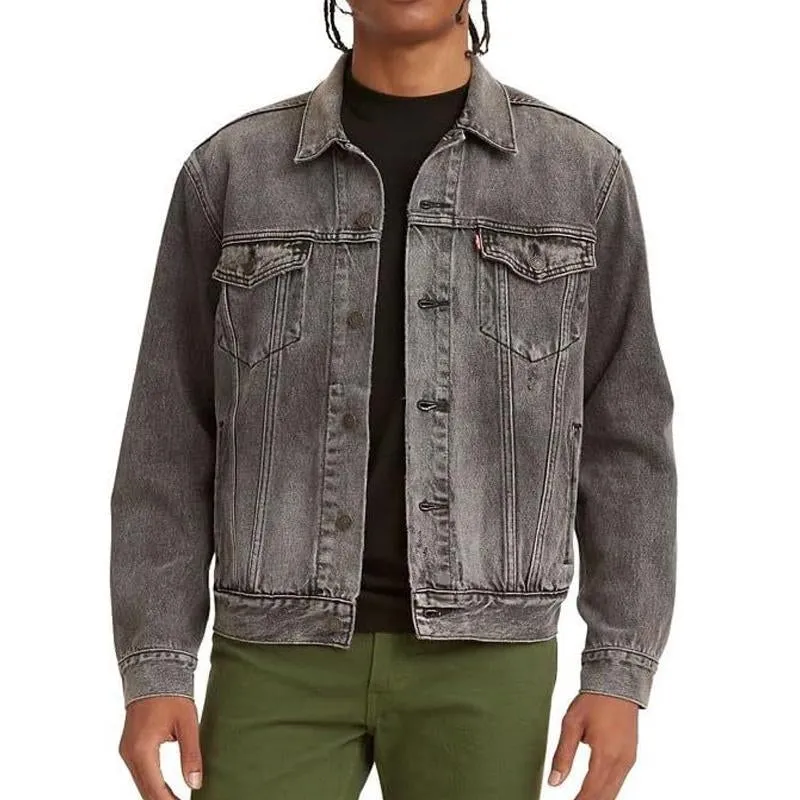 Men's Vintage Single Breasted Lapel Denim Jacket 27082666X sold by Manly product image thumbnail 3