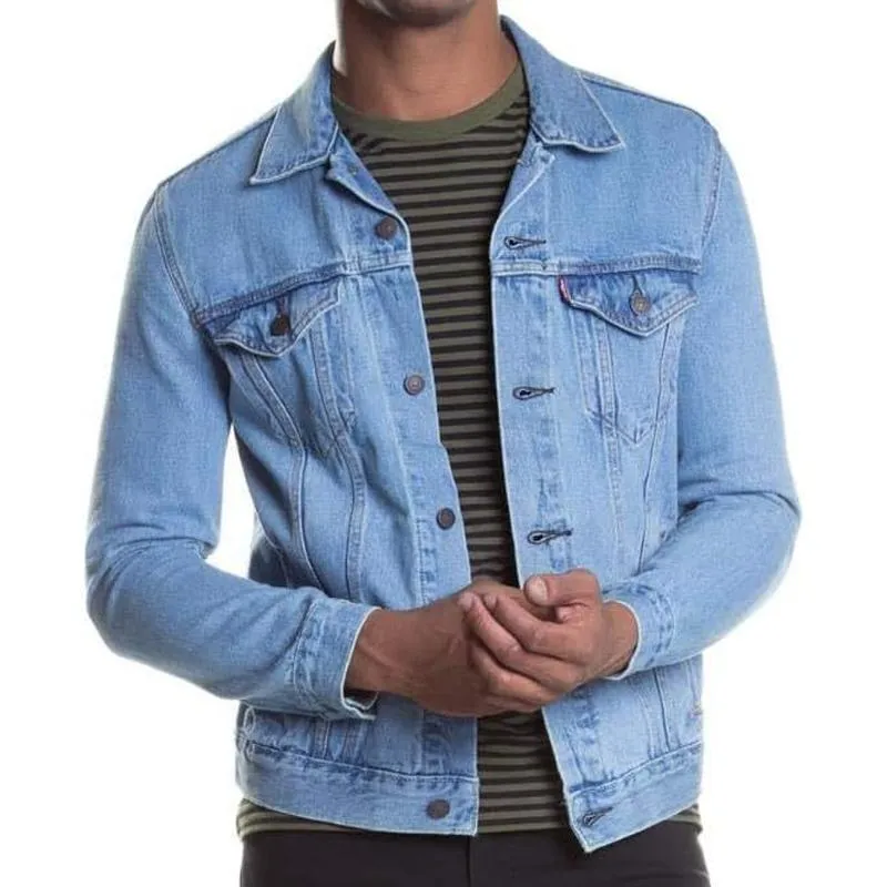 Men's Vintage Single Breasted Lapel Denim Jacket 27082666X sold by Manly product image thumbnail 2