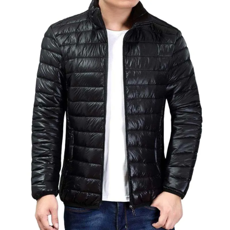 Men's Solid Collar Lightweight Padded Jacket 46394674X sold by Manly