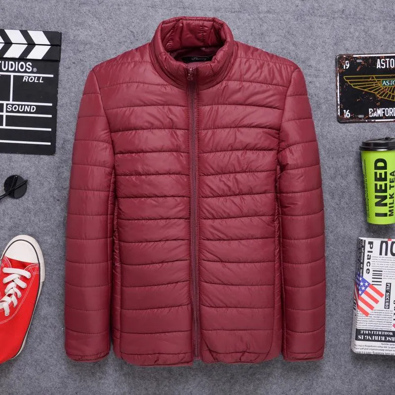 Men's Solid Collar Lightweight Padded Jacket 46394674X sold by Manly product image thumbnail 4