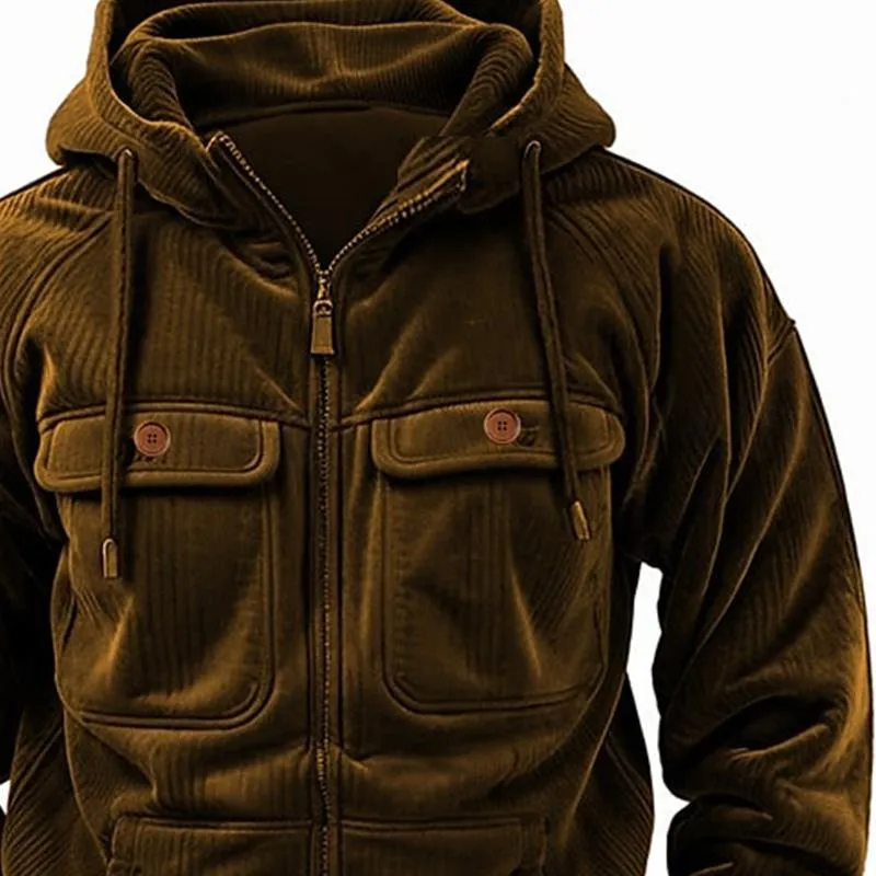 Men's Vintage Stripe Hooded Zip-Up Jacket 22309293X sold by Manly product image thumbnail 2