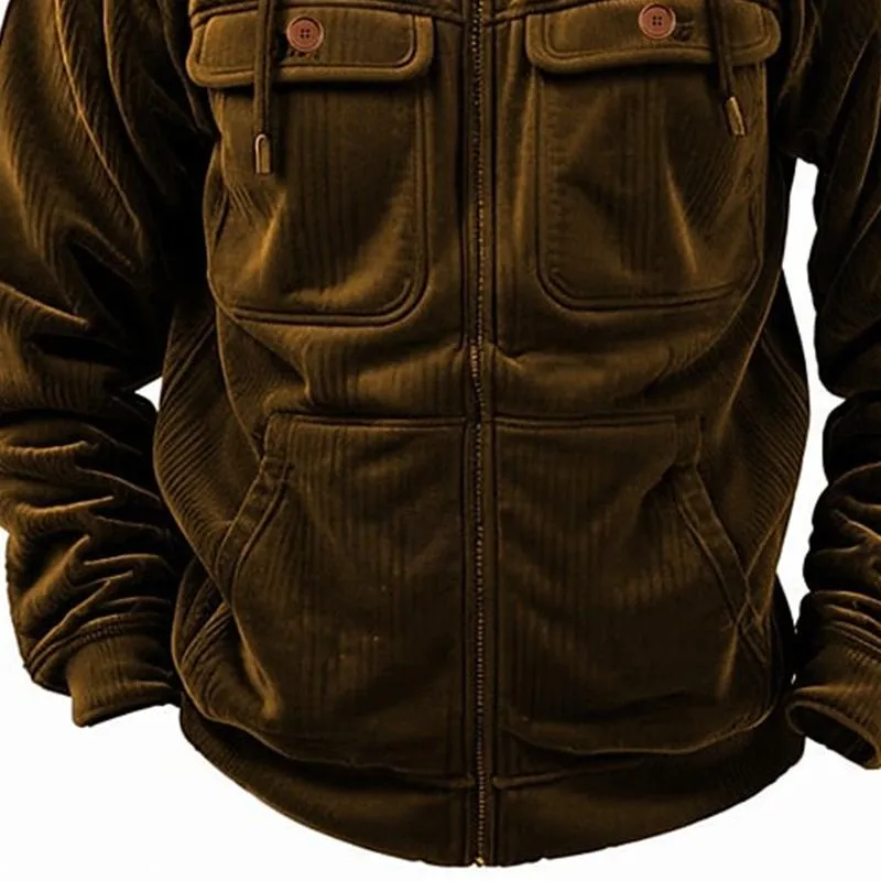 Men's Vintage Stripe Hooded Zip-Up Jacket 22309293X sold by Manly product image thumbnail 3