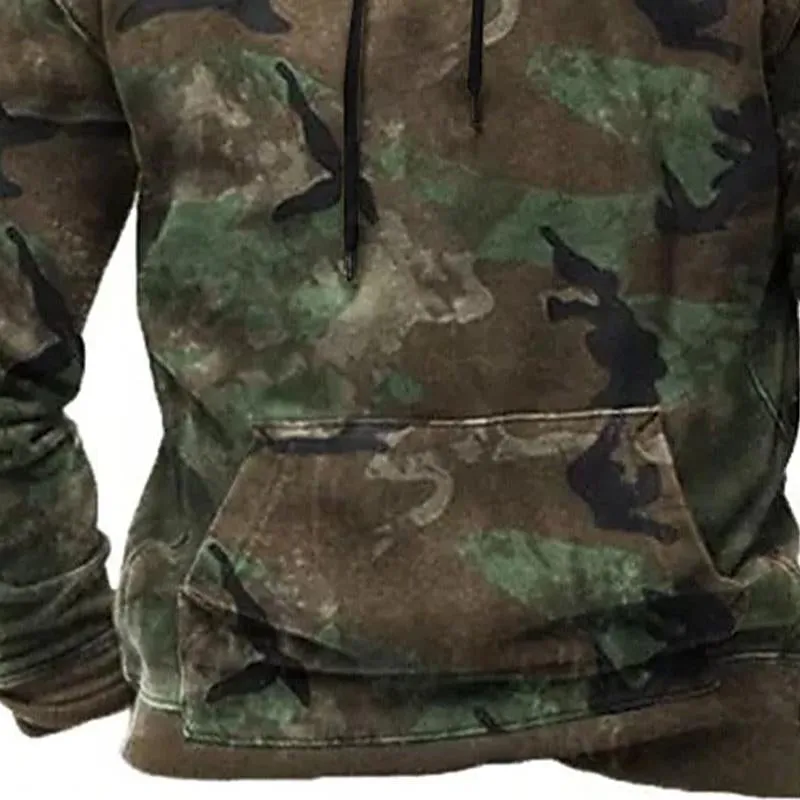 Men's Vintage Camouflage Print Hoodie 15149439X sold by Manly product image thumbnail 3