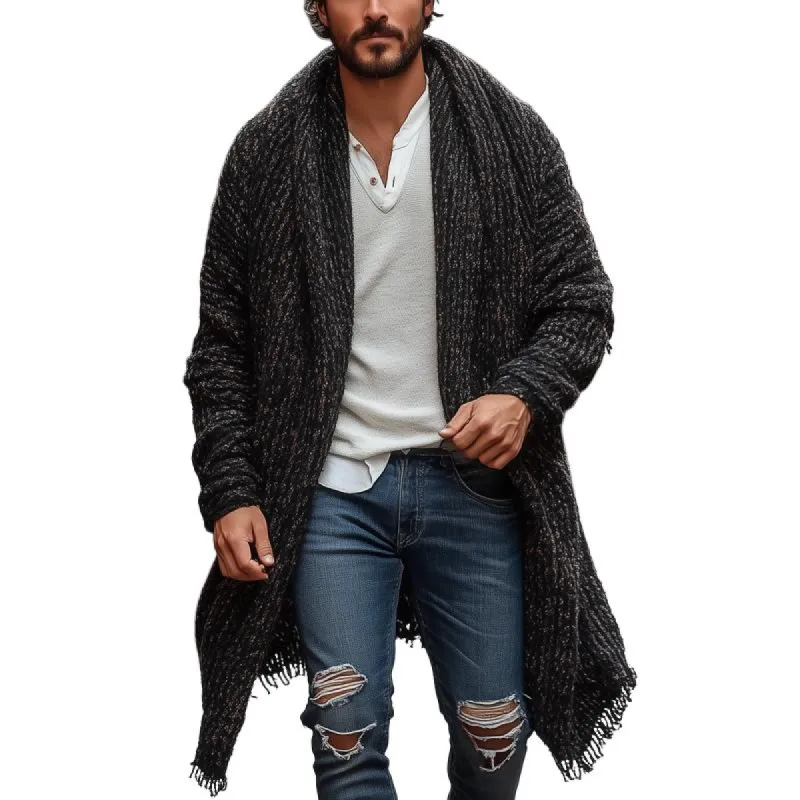 Men's Fashionable Loose Knitted Long Sleeve Casual Shawl Cardigan 78575413Z sold by Manly