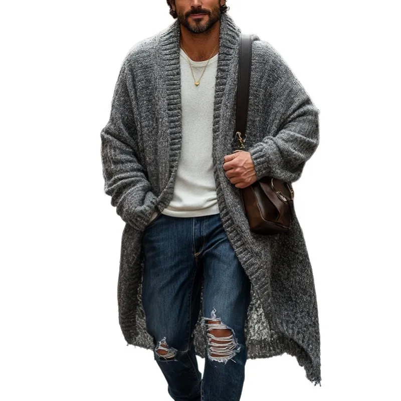Men's Fashionable Loose Knitted Long Sleeve Casual Shawl Cardigan 82452502Z sold by Manly