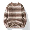 Men's Striped Crew Neck Knitted Sweater 91188011U sold by Manly