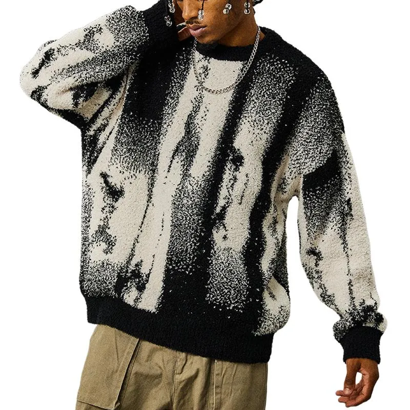 Men's Contrast Striped Knitted Sweater 12203882U sold by Manly