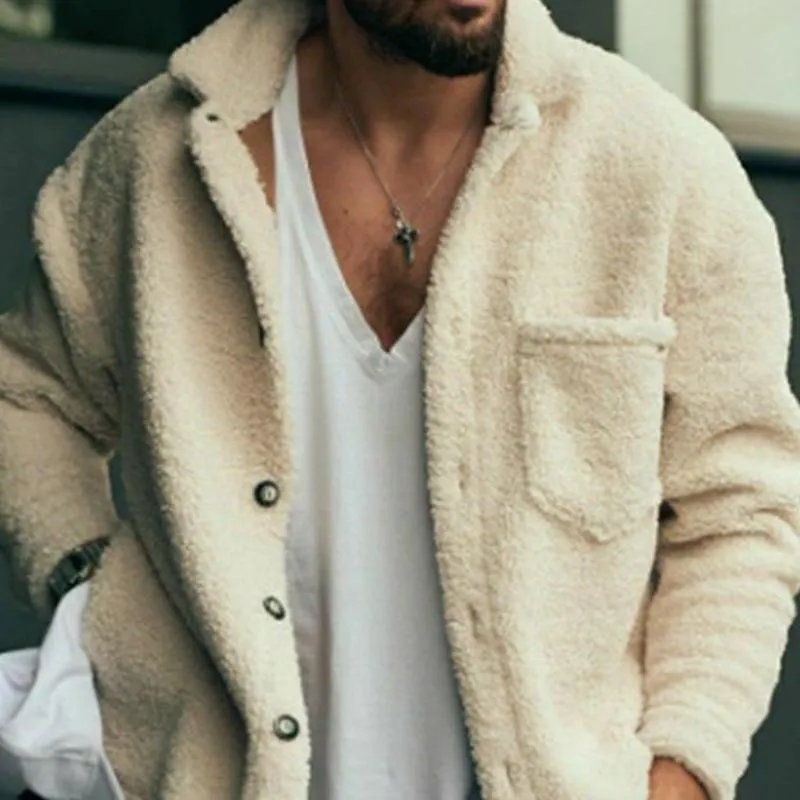 Men's Vintage Solid Chest Pocket Lambswool Jacket 57259134Y sold by Manly product image thumbnail 2