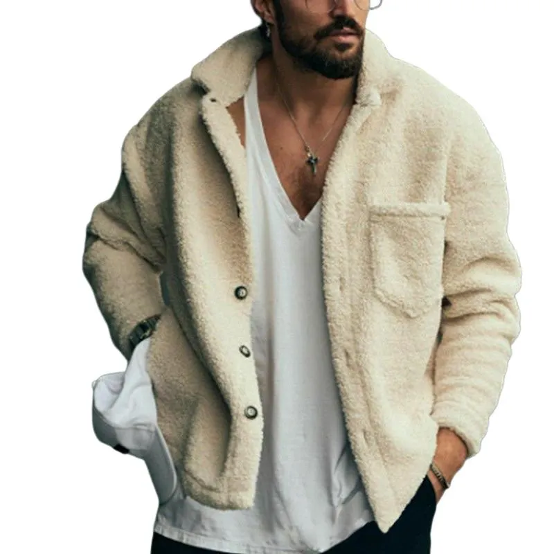 Men's Vintage Solid Chest Pocket Lambswool Jacket 57259134Y sold by Manly