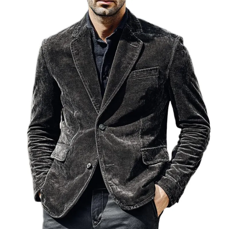 Men's Vintage Velvet Multi-Pocket Blazer 32736465X sold by Manly