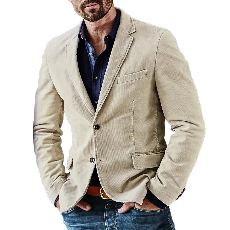 Men's Solid Corduroy Single Breasted Blazer 81299920X sold by Manly