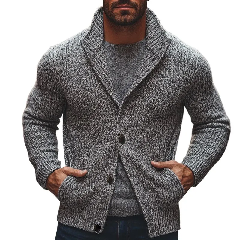 Men's Vintage Casual Jacquard Button Knitted Sweater Cardigan 74619179TO sold by Manly