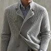 Men's Casual Lapel Double-breasted Loose Knitted Cardigan 97903585M sold by Manly