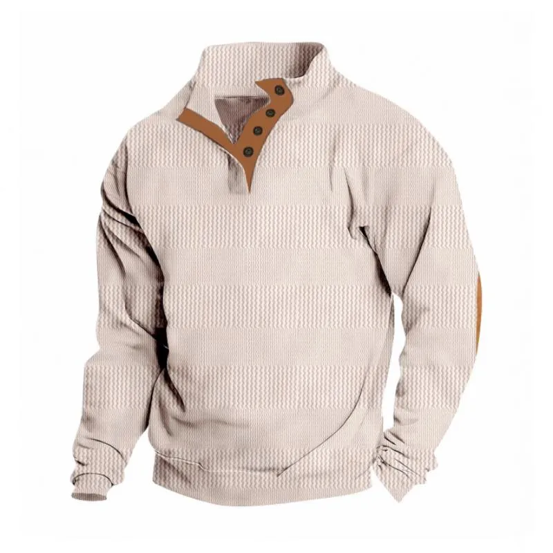 Men's Casual Jacquard Suede Patchwork Loose Fleece Tactical Sweatshirt 39153819M sold by Manly