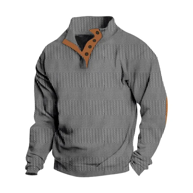 Men's Casual Jacquard Suede Patchwork Loose Fleece Tactical Sweatshirt 39153819M sold by Manly product image thumbnail 5