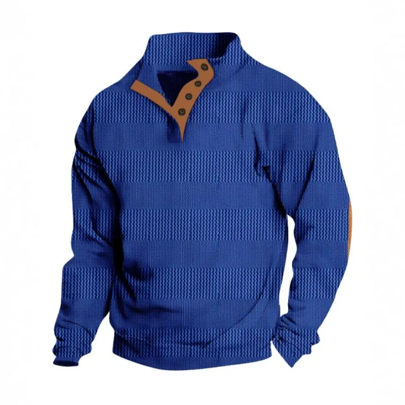 Men's Casual Jacquard Suede Patchwork Loose Fleece Tactical Sweatshirt 39153819M sold by Manly product image thumbnail 4