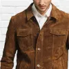 Men's Vintage Suede Button Jacket 59800076U sold by Manly