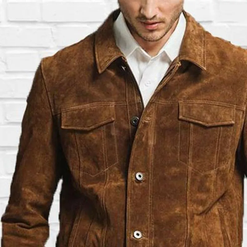 Men's Vintage Suede Button Jacket 59800076U sold by Manly product image thumbnail 3