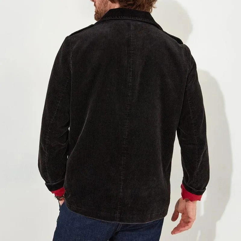 Men's Solid Color Corduroy Lapel Double Breasted Casual Jacket 48401968Z sold by Manly product image thumbnail 4