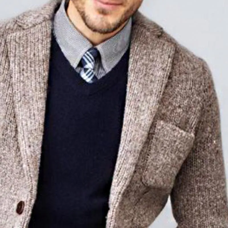 Men's Retro Casual Lapel Pocket Knit Cardigan 35339952TO sold by Manly product image thumbnail 3