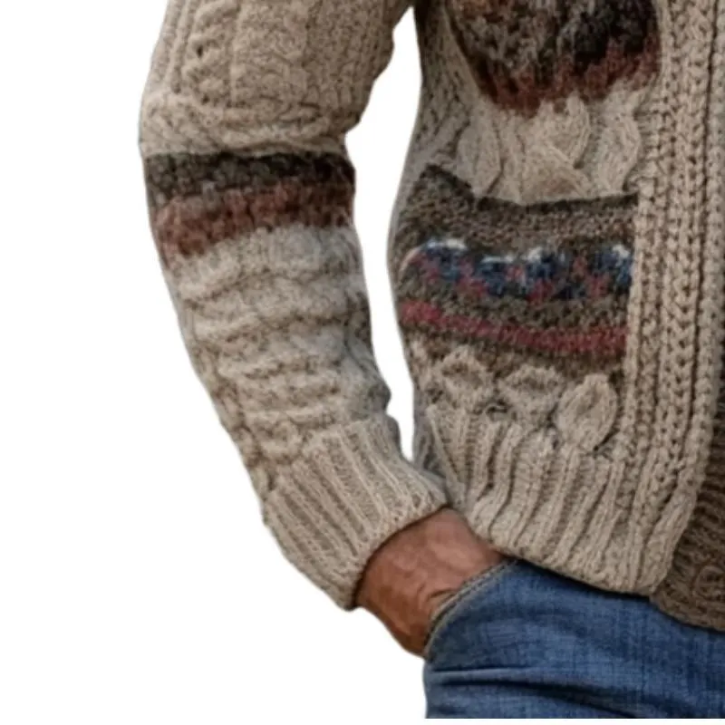 Men's Retro Casual Warm Knit Cardigan 83905275F sold by Manly product image thumbnail 3