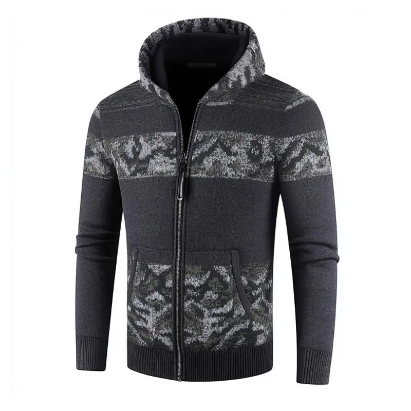 Men's Sportswear Jacquard Hooded Cardigan 69014582F sold by Manly