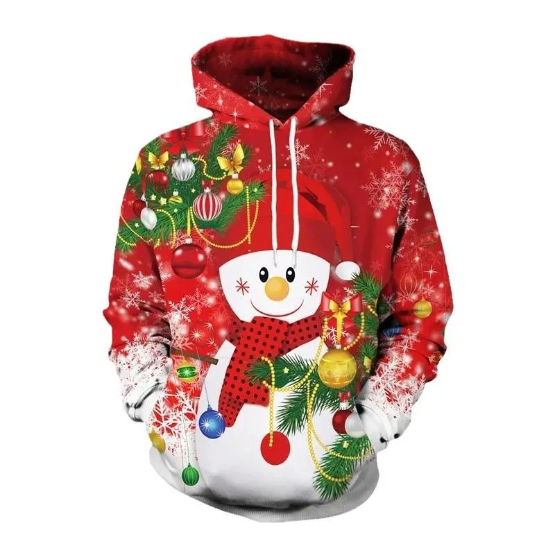 Men's Christmas Print Graffiti Casual Hoodie 17750496U sold by Manly product image thumbnail 4
