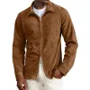 Men's Solid Suede Lapel Chest Pocket Jacket 05176922Y sold by Manly