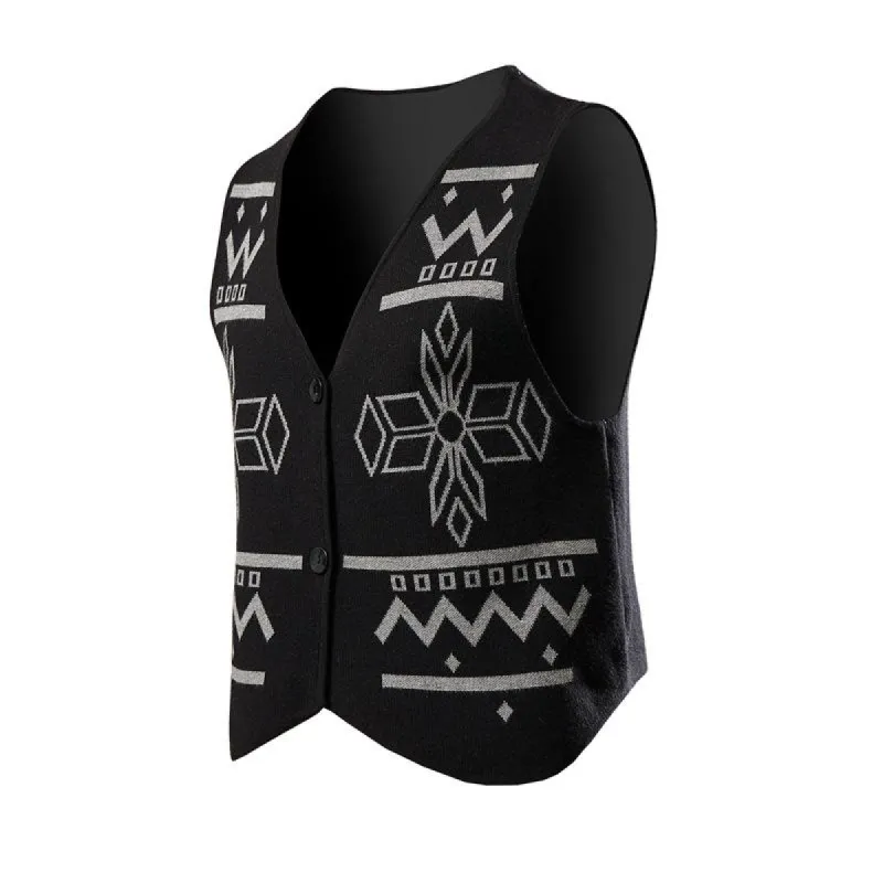 Men's Vintage Ethnic Jacquard Knit Vest 90241311Y sold by Manly