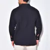 Men's Casual Cotton Linen Lapel Loose Long Sleeve Shirt 29623399M sold by Manly
