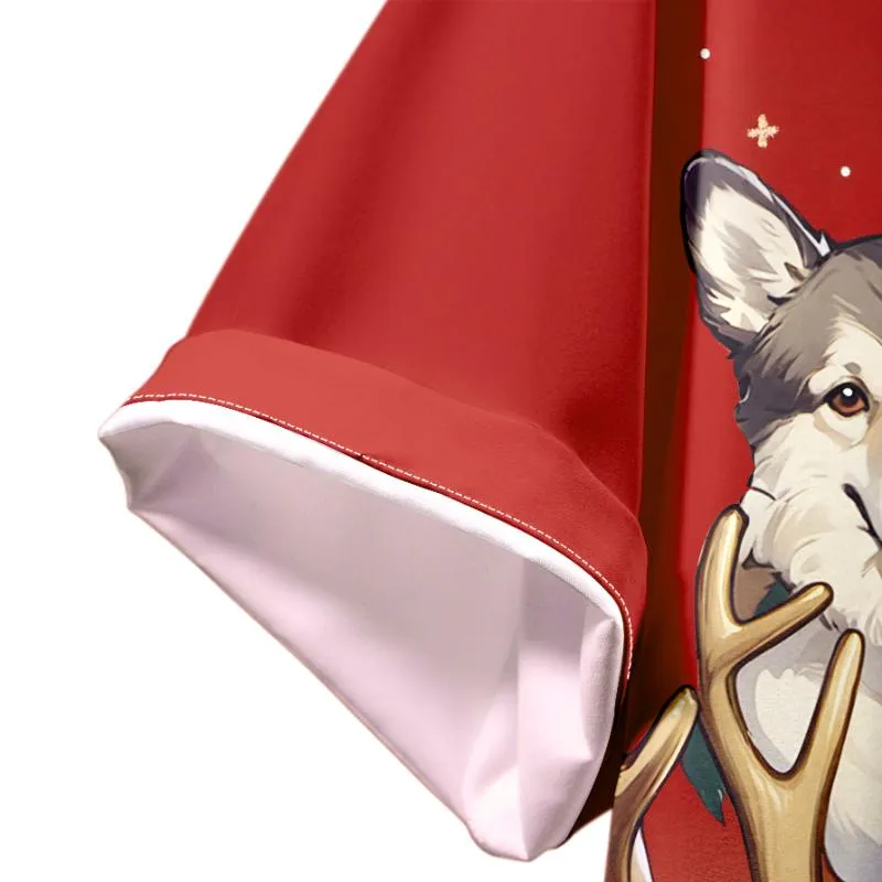 Men's Vintage Casual Santa Claus Christmas Lapel Short Sleeve Shirt 03713922TO sold by Manly product image thumbnail 3