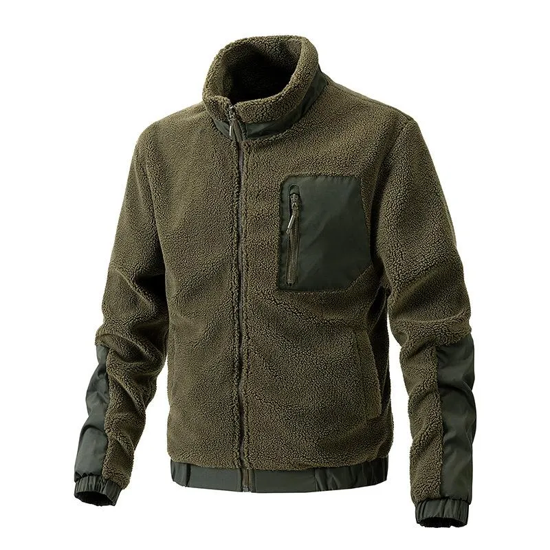 Men's Stand Collar Polar Fleece Casual Outdoor Jacket 64854778F sold by Manly product image thumbnail 4