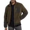 Men's Stand Collar Polar Fleece Casual Outdoor Jacket 64854778F sold by Manly