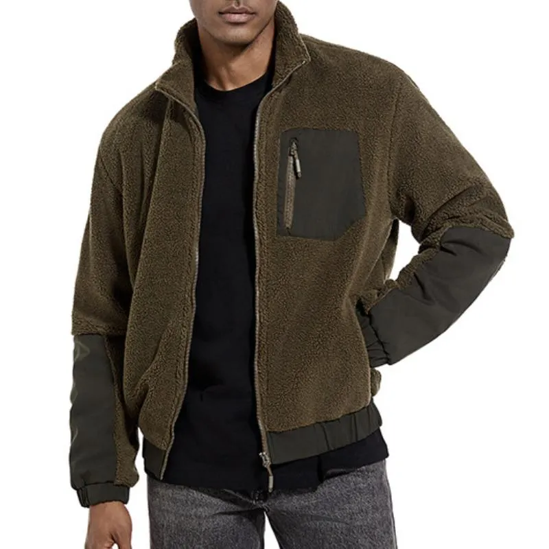 Men's Stand Collar Polar Fleece Casual Outdoor Jacket 64854778F sold by Manly product image thumbnail 2