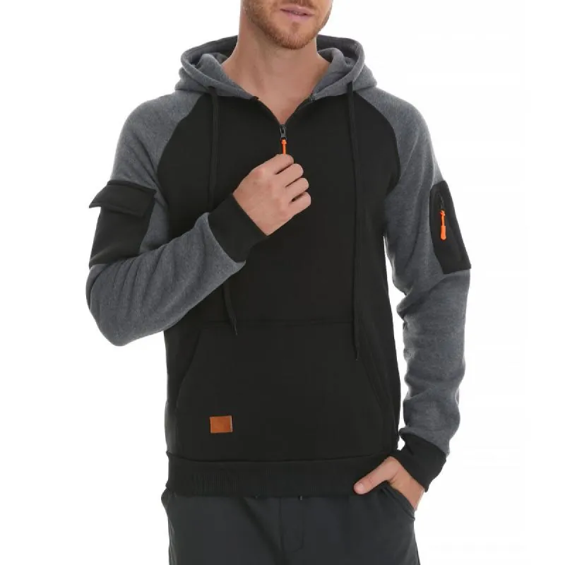 Men's Casual All-match Sports Hooded Sweatshirt　74675889F sold by Manly