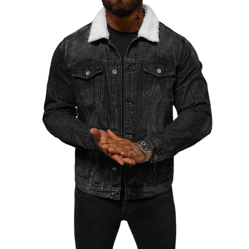 Men's Polar Fleece Composite Lapel Denim Jacket 77231371X sold by Manly product image thumbnail 3
