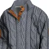 Men's Knitted Cable Collar Sweater 38634208X sold by Manly