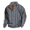 Men's Knitted Cable Collar Sweater 38634208X sold by Manly