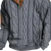 Men's Knitted Cable Collar Sweater 38634208X sold by Manly