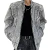 Men's Vintage Distressed Washed Stand Collar Jacket 83824767X sold by Manly